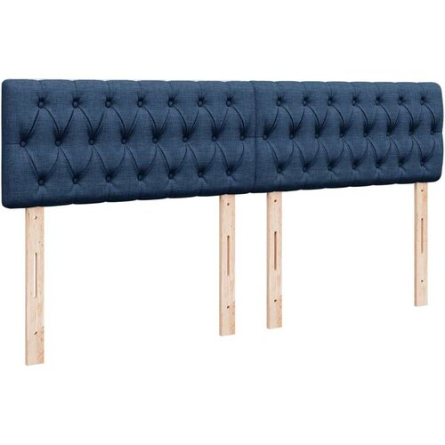 vidaXL Krevet s oprugama i madracem plavi 200 x 200 cm od tkanine Cijene