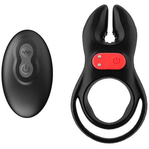 SuperLove Vibrating Dual Cock Ring with Remote Black Cijene