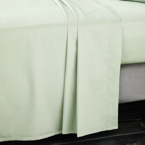 Bianca Svetlo zelena rjuha iz bombažnega satena 230x260 cm Cotton Sateen &amp;ndash; Slike