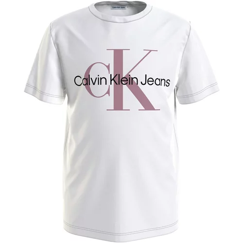 Calvin Klein Jeans Majica roza / črna / bela
