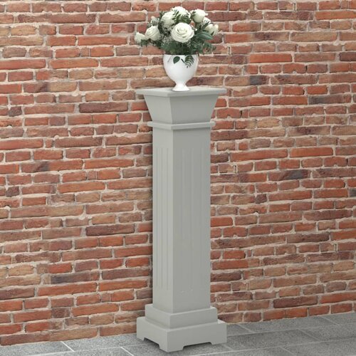 vidaXL Klasično stojalo za rastlino sivo 17x17x66 cm MDF Cene