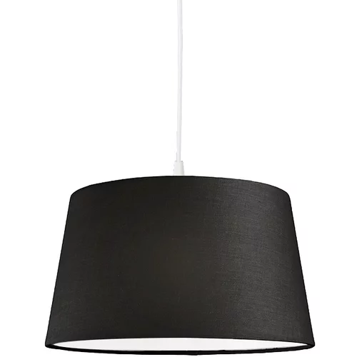 QAZQA Sodobna viseča svetilka bela s črno senco 45 cm - Pendel