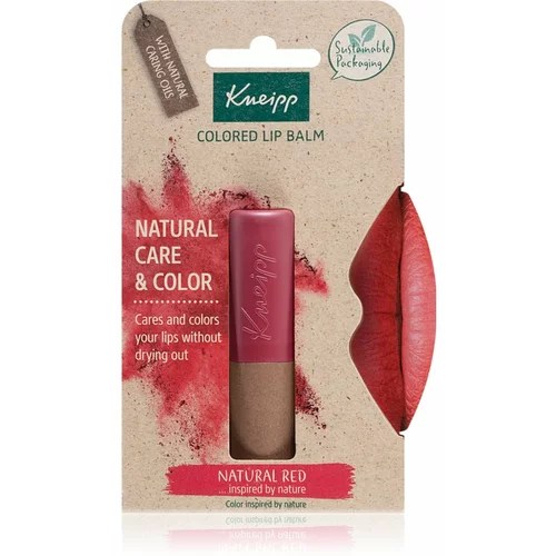Kneipp Natural Care & Color hranilni balzam za ustnice 3,5 g odtenek Natural Red