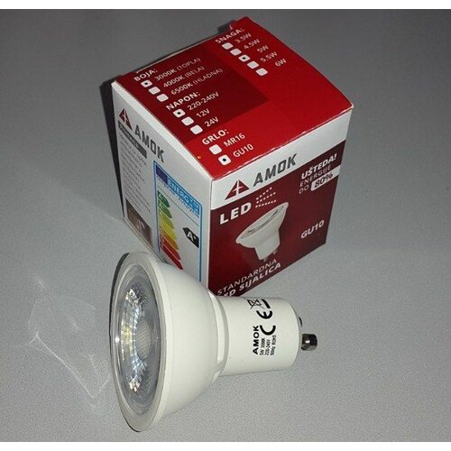 Amok GU10 LED sijalica 5W 3000k Toplo bela 360lm Slike