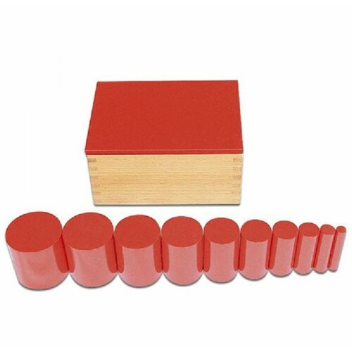 Montesori kutija sa cilindrom crvena Slike