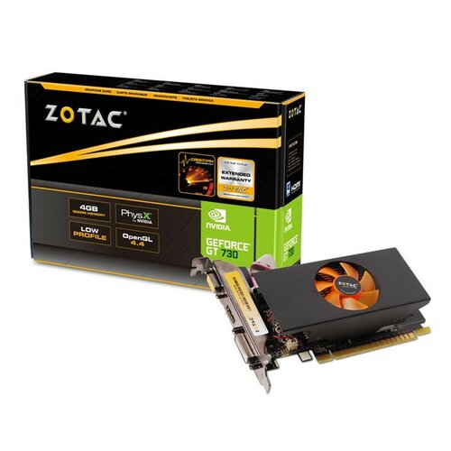 Zotac GeForce GT730 4GB DDR5, HDMI/DVI/VGA/64bit ZT-71118-10L grafička kartica Slike