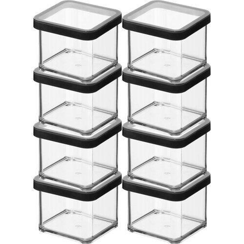 Rotho LOFT Plastični posodi za hrano 8 x 500 ml črni, (5000378380) Slike