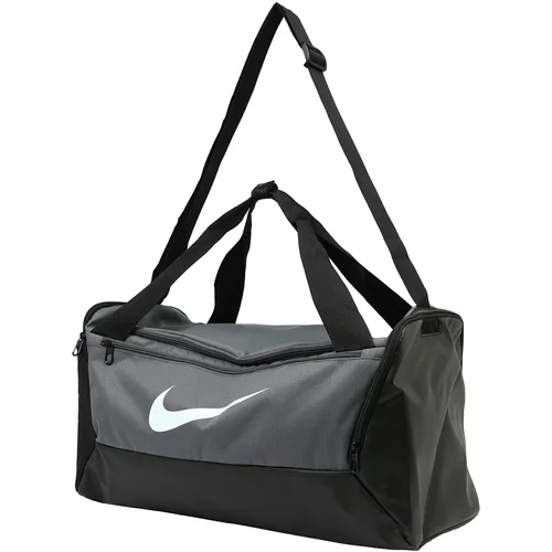 Nike Sportska torba 'Brasilia 9.5' siva / antracit siva / bijela