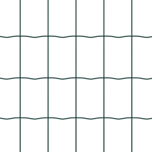 vidaXL Euro ograda s 5 U stupova Zelena 0,4x10 m Metal Cene
