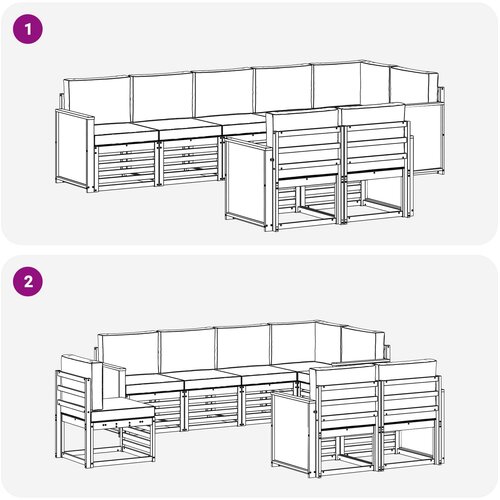  Set vanjskih sofa 7 kom. Slike
