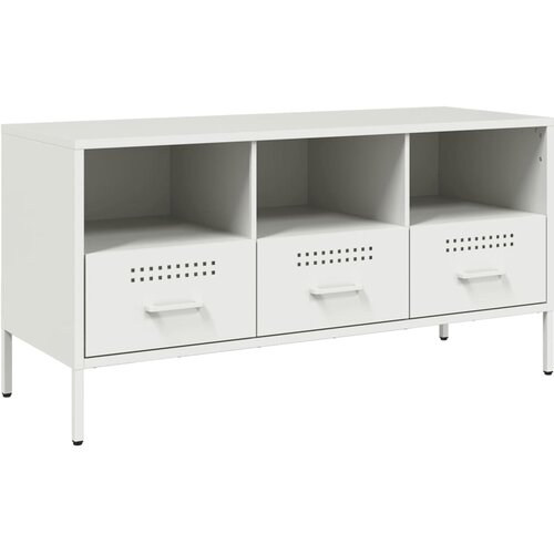 Maison Chic TV omarica - TV stojalo - Televizijska omarica bela 100,5x39x50,5 cm jeklo, (21701416) Cene