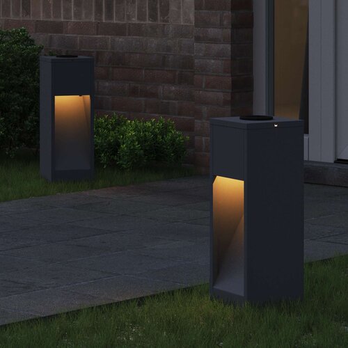  Solarna LED svjetiljka za stazu 2 pcs Antracit Slike