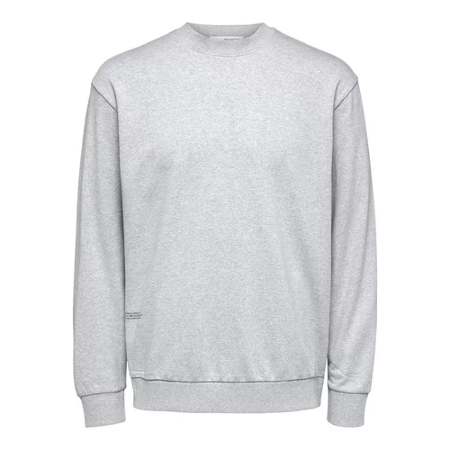 Selected Homme Sweater majica siva melange