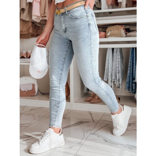 DStreet Spodnie damskie jeansowe skinny VISBAN niebieskie Slike
