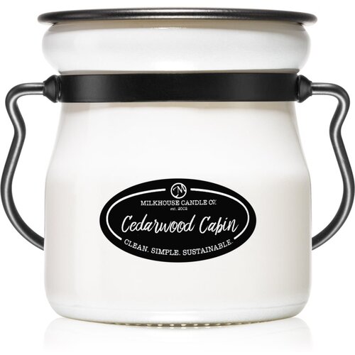 Milkhouse Candle Co. Creamery Cedarwood Cabin mirisna svijeća Cream Jar 142 g Slike