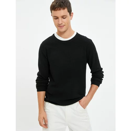 Koton Knitwear Sweater Crew Neck Textured Long Sleeve