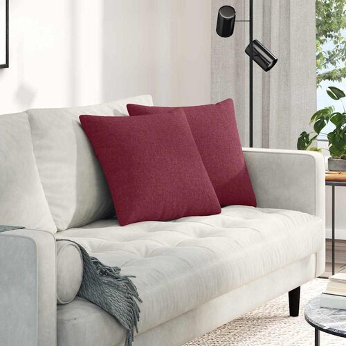  Jastučići za sofu 2 pcs Vinska crvena 45 x 45 cm tkanina Cene