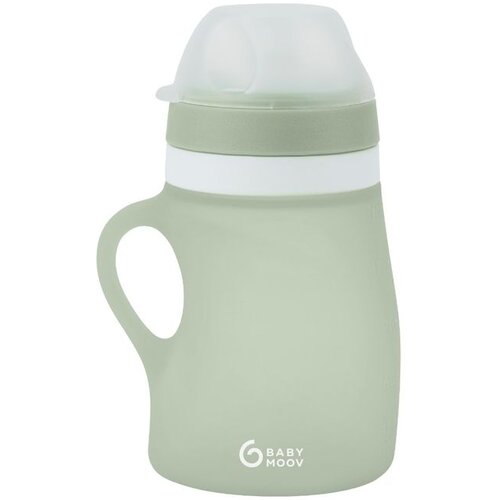 Babymoov Ergonomska silikonska bočica 150ml - Green Slike
