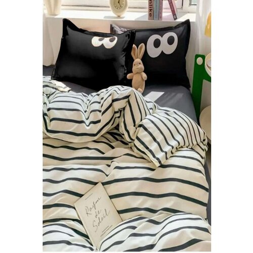  funny - black black king quilt cover set (fr) Cene