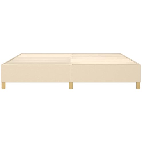  Okvir za krevet s oprugom krem 200x200 cm od tkanine Slike