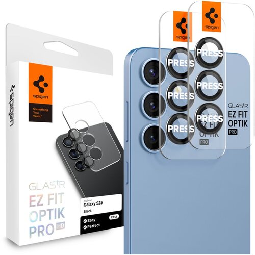 Spigen OPTIK PRO GLAS.TR EZ FIT HD CAMERA PROTECTOR 2-PACK GALAXY S25+ PLUS BLACK, (5000062886) Cene