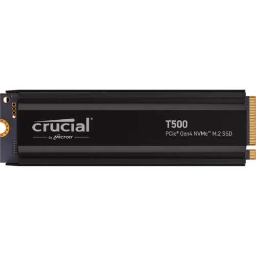 Crucial T500 1TB PCIe Gen4 NVMe M.2 SSD disk s hladilnikom - CT1000T500SSD5