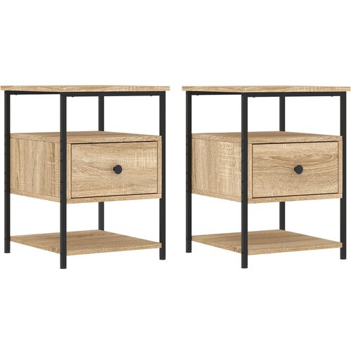 Maison Chic Dvo delni komplet Nočne omarice - Nočne mize sonoma hrast 40x42x56 cm inženirski les, (21687365) Cene