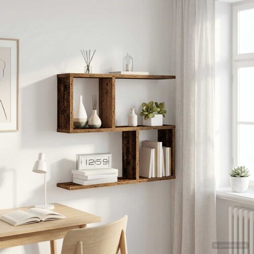  Polica na zidu Staro drvo 60 x 12 x 50,5 cm Konstruirano drvo Slike