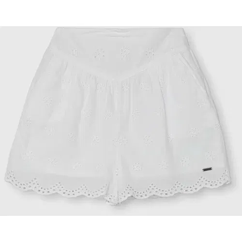 PepeJeans Dječje pamučne kratke hlače ORIEL boja: bijela