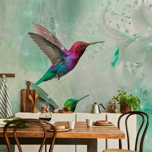  Foto tapeta - Colourful Hummingbirds (Green) 350x256 Vodootporna Cene