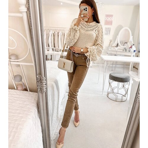 Gemre Karima women's beige skinny pants Cijene