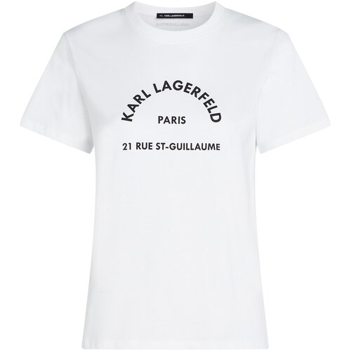 Karl Lagerfeld Majica 'Rue St-Guillaume' crna / bijela Cijene