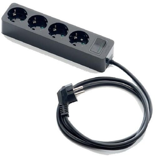 Famatel produžni kabel 4 utičnice, 1.5m, prekidač, crni, 1.5mm&amp;sup2; - 2628N-PK4/1.5 Slike