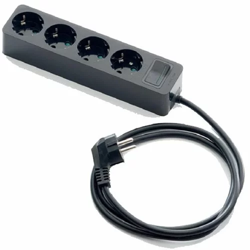 Famatel produžni kabel 4 utičnice, 1.5m, prekidač, crni, 1.5mm² - 2628N-PK4/1.5