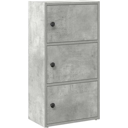 Maison Chic Knjižna omara - Knjižni regal betonsko siva 40x24x77 cm inženirski les, (21724688) Slike