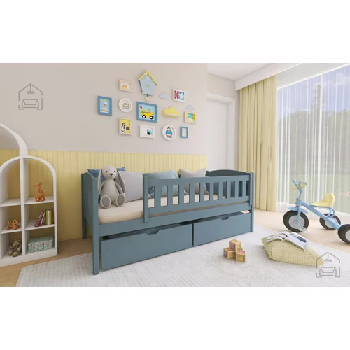 Lano Otroška postelja Gucio - 90x200 cm - Siva