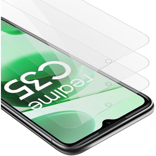 Cadorabo Realme - za&scaron;čitnim filmom v visoki prosojnosti - 3 -paket kaljeno za&scaron;čitno steklo v 9H trdoti s 3D združljivostjo na dotik, (20695301) Cene