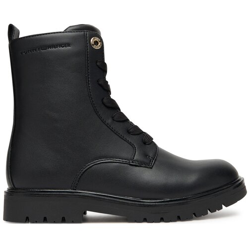 Tommy Hilfiger Pohodni čevlji Lace-Up Bootie T3A5-34012-1355 D Črna Cene