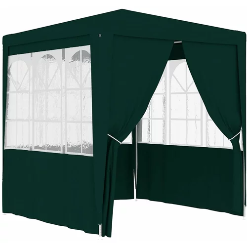 vidaXL Profesionalen vrtni šotor s stranicami 2,5x2,5 m zelen 90 g/m², (20568349)