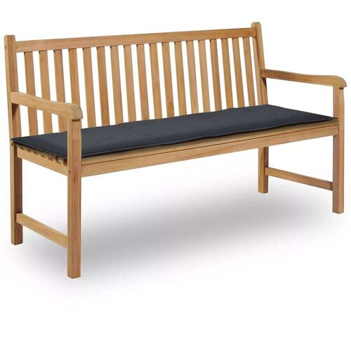  Jastuk za vrtnu klupu antracit 150 x 50 x 3 cm tkanina Oxford Slike