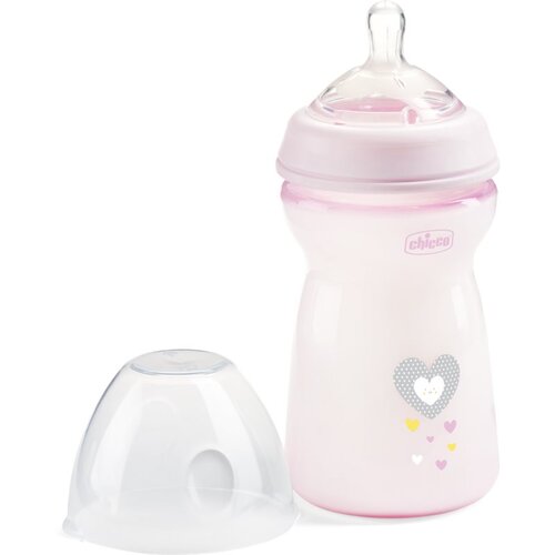 Chicco Natural Feeling Girl steklenička za dojenčke 6m+ 330 ml Cene