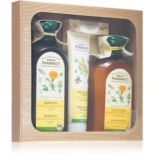 Green Pharmacy Herbal Care darilni set (za obraz, telo in lase) Cene