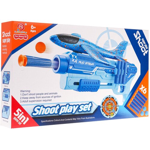 Pi&amp;scaron;tolj za lansiranje aviona 5u1 - plavi Slike