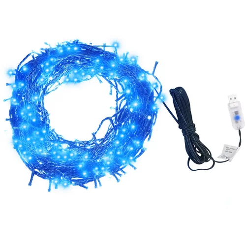 vidaXL Lučke na vrvici 400 LED lučk modre 40 m 8 svetlobnih učinkov