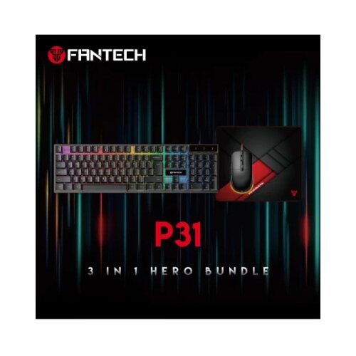Fantech Tastatura + miš + podloga USB P31 Hero 3u1 crna Cene