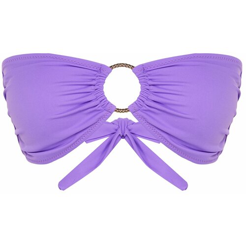 Trendyol Purple Strapless Accessorized Bikini Top Slike