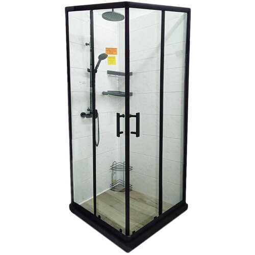 Quartz tuš kabina dark crni ram 80x80cm providno staklo Cene