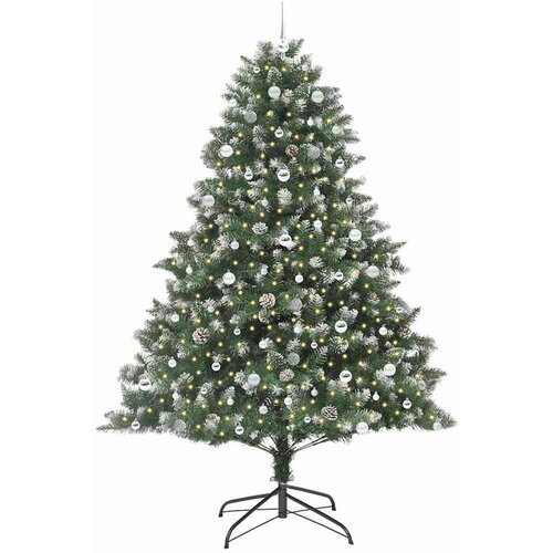VidaXL Umjetno božićno drvce s stalakom Zelena 160 x 160 x 240 cm Slike