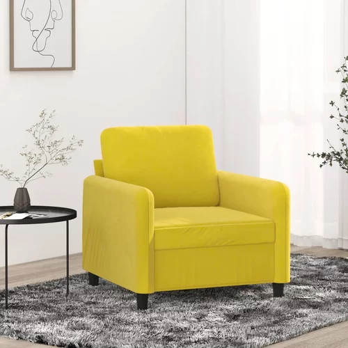 Fotelja žuta 60 cm baršunasta