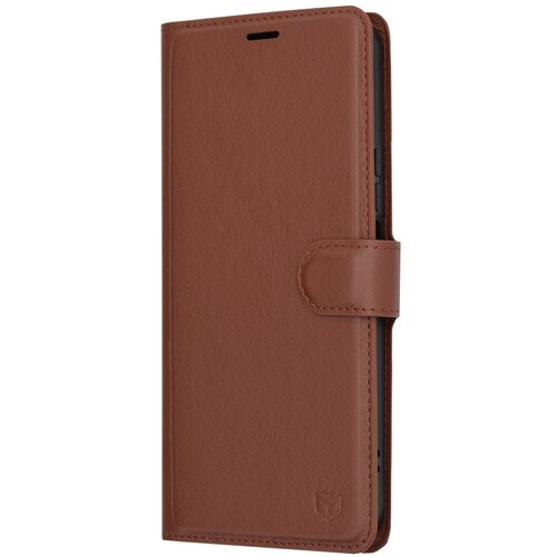 Techsuit Leather Folio preklopna wallet maska za Honor 90 Lite &amp;ndash; smeđa Slike